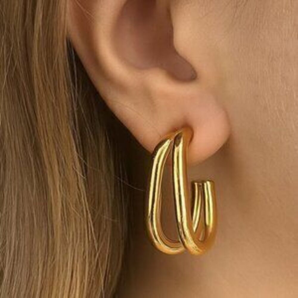 Bri 18k modern illusion hoops